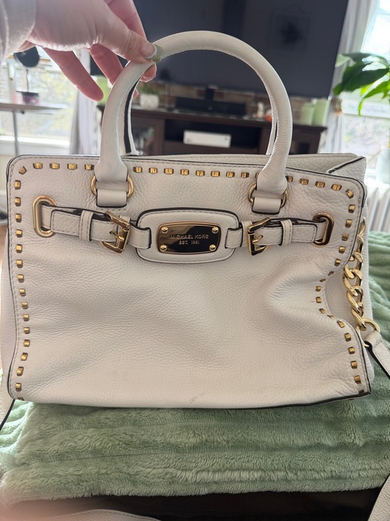 Michael Kors Handbags - Michael Kors white leather with Gold Hardware bag